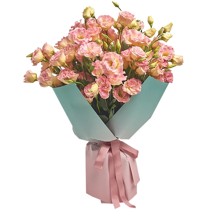 Букет из 25 розовых эустом